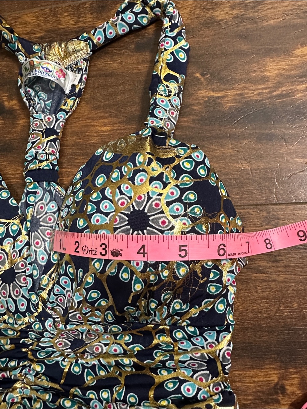 πIndia Boutique Navy and Yellow Floral Racerback Maxi Dressβ¨ - Picture 7 of 11